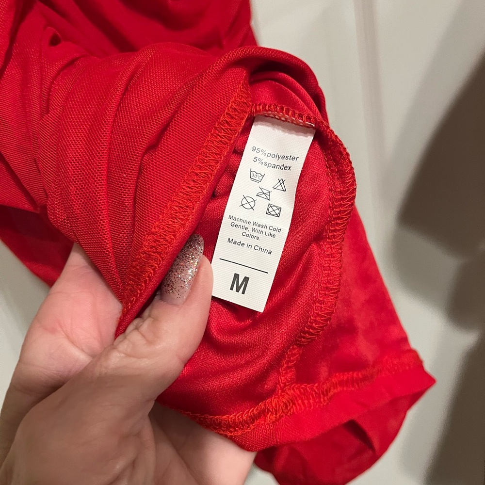 Red Ruched Dress - Picture 3 of 3